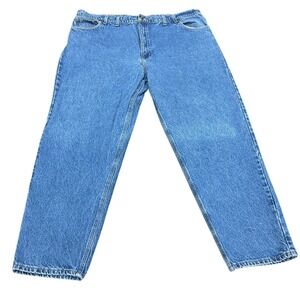 Carhartt Relaxed Fit Straight Leg Jeans Mens 46x31 Medium Wash Denim Work Pants